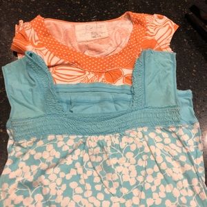 Abercrombie and Fitch 2 ruffle shirts size XS